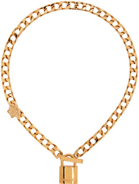 versace lock statement necklace.